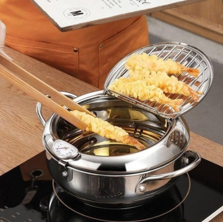 Stainless Steel Telescopic Folding Frying Basket – French Fries & Oil Draining Kitchen Tool