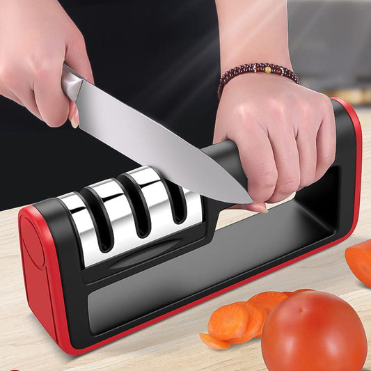 Professional 3-Stage Diamond Knife Sharpener – Fast & Durable Kitchen Knife Tool