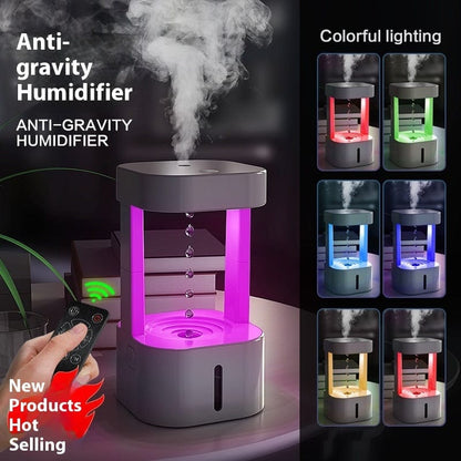 Creative Anti-Gravity Water Drop Humidifier – Quiet 580ML Mist Spray for Bedroom, Office & Home