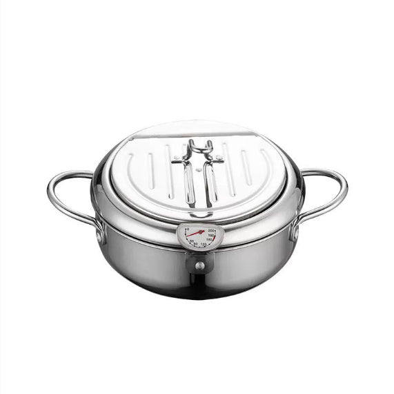 Stainless Steel Telescopic Folding Frying Basket – French Fries & Oil Draining Kitchen Tool