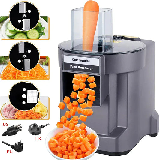 Electric Heavy-Duty Food Processor – Professional Grade Vegetable Cutter for Dicing & Slicing