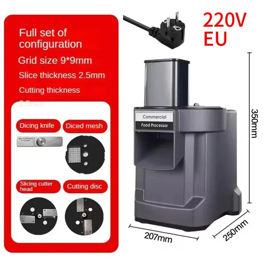 Electric Heavy-Duty Food Processor – Professional Grade Vegetable Cutter for Dicing & Slicing