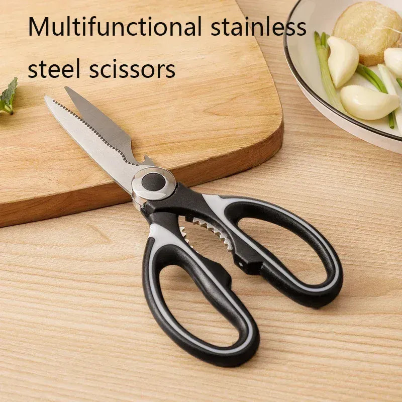 Multipurpose Strong Blade Kitchen Scissors – Effortless Meat & Chicken Bone Cutting with Ergonomic Grip