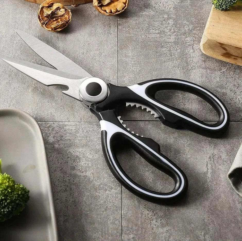 Multipurpose Strong Blade Kitchen Scissors – Effortless Meat & Chicken Bone Cutting with Ergonomic Grip