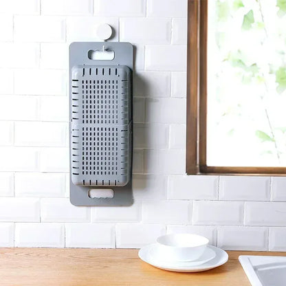 Multi-Functional Sink Drain Basket – Expandable Kitchen Organizer for Washing & Drying.