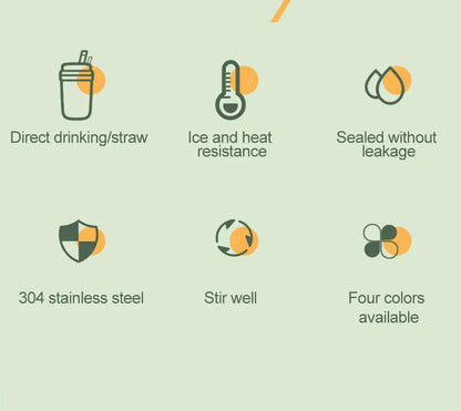 List of product features with icons on a light green background