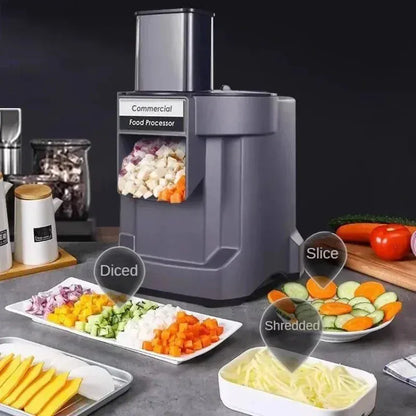 Electric Heavy-Duty Food Processor – Professional Grade Vegetable Cutter for Dicing & Slicing