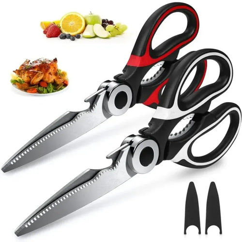 Multipurpose Strong Blade Kitchen Scissors – Effortless Meat & Chicken Bone Cutting with Ergonomic Grip