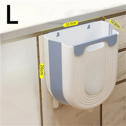 Wall-Mounted Folding Trash Can – Save Floor Space & Stop Leaning While Prepping Meals.