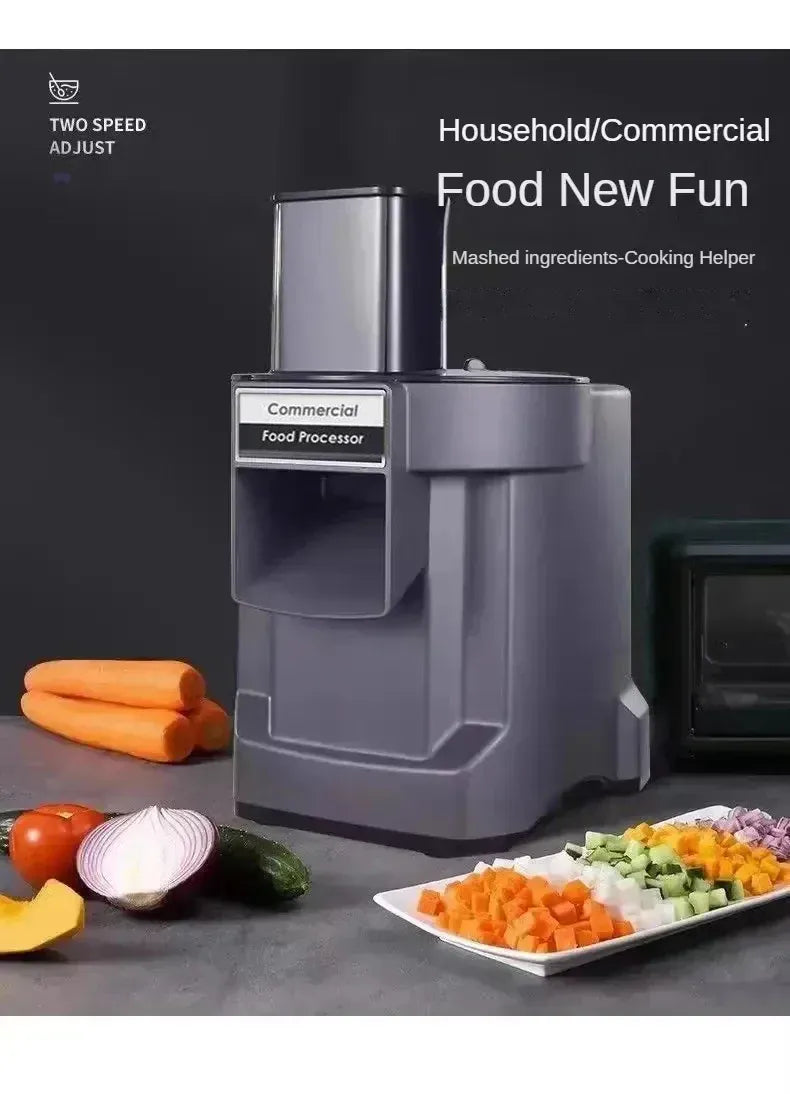 Electric Heavy-Duty Food Processor – Professional Grade Vegetable Cutter for Dicing & Slicing