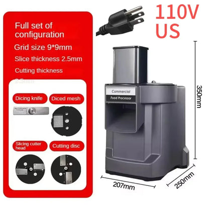 Electric Heavy-Duty Food Processor – Professional Grade Vegetable Cutter for Dicing & Slicing