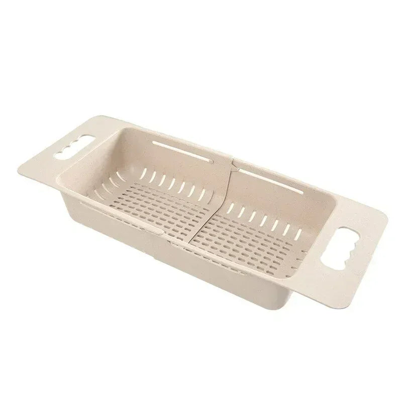 Multi-Functional Sink Drain Basket – Expandable Kitchen Organizer for Washing & Drying.