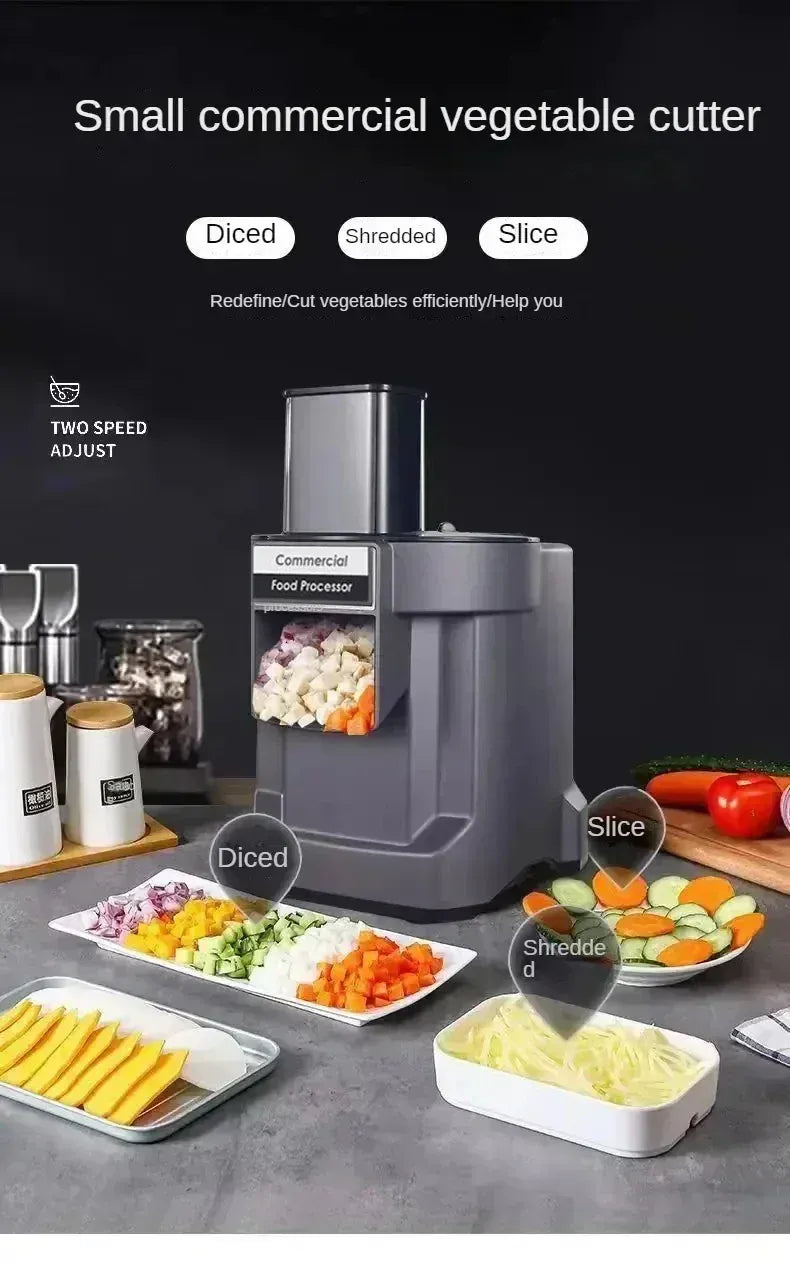 Electric Heavy-Duty Food Processor – Professional Grade Vegetable Cutter for Dicing & Slicing