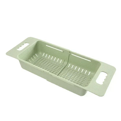 Multi-Functional Sink Drain Basket – Expandable Kitchen Organizer for Washing & Drying.