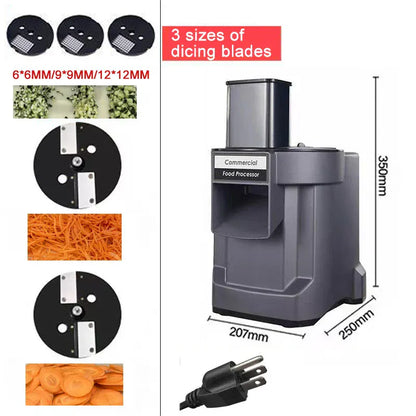 Electric Heavy-Duty Food Processor – Professional Grade Vegetable Cutter for Dicing & Slicing