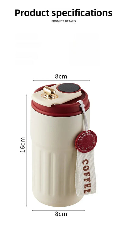 Measurement chart of a cylindrical product with dimensions and a 'COFFEE' tag.