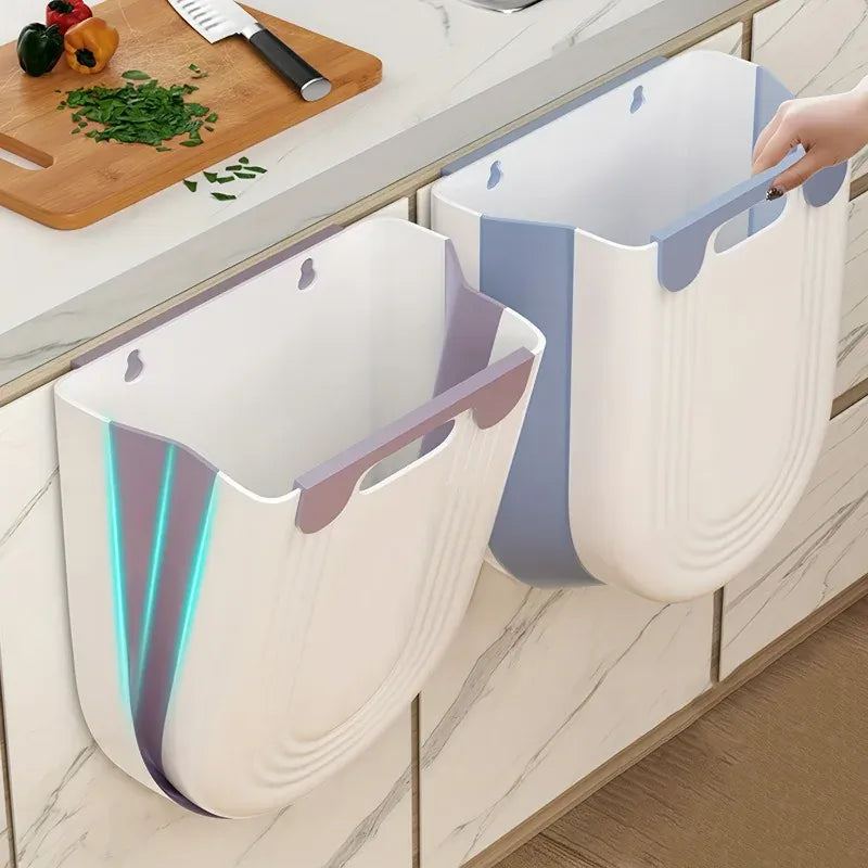 Wall-Mounted Folding Trash Can – Save Floor Space & Stop Bending During Meal Prep.