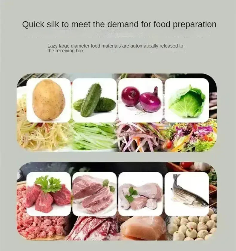 Electric Heavy-Duty Food Processor – Professional Grade Vegetable Cutter for Dicing & Slicing