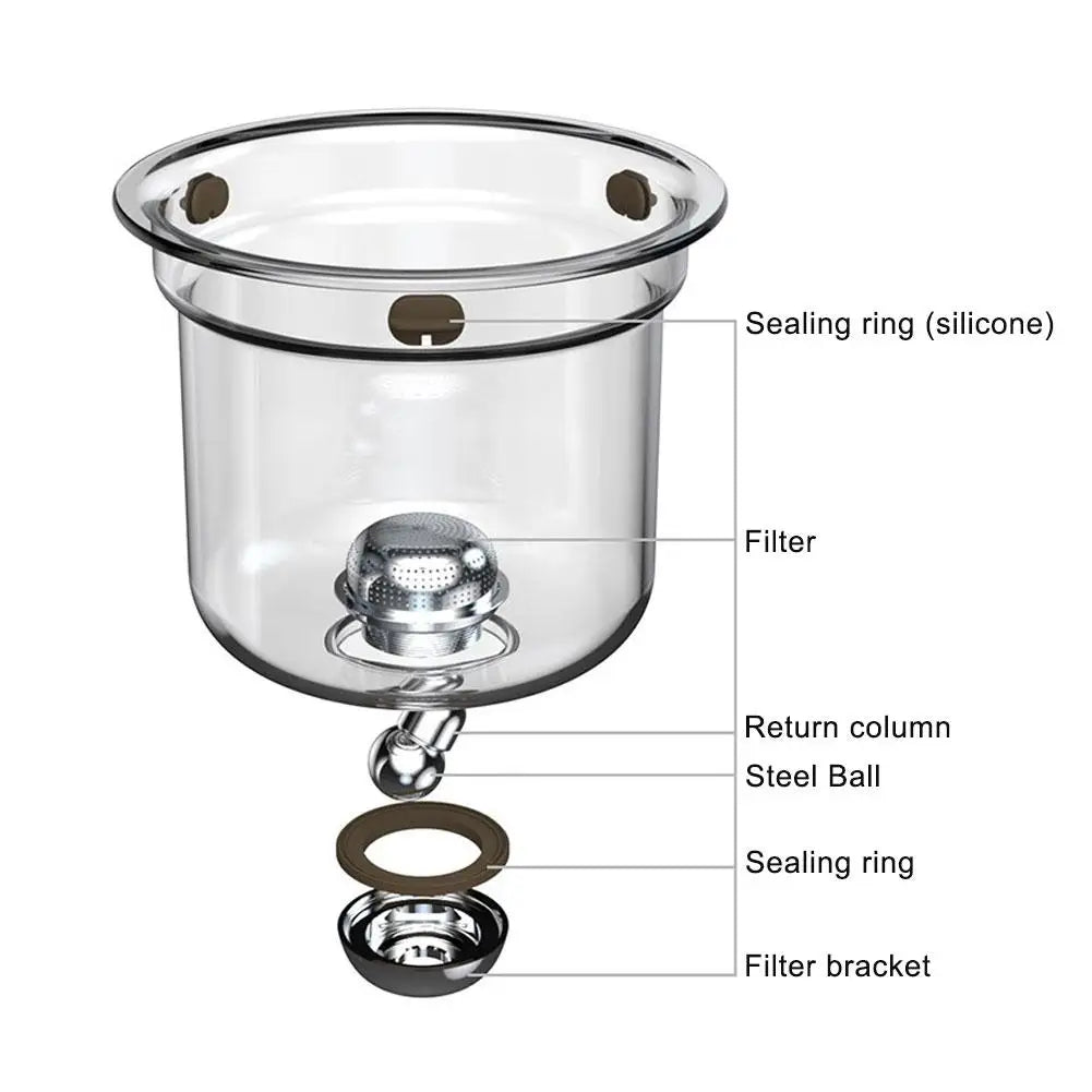 Automatic Water Separation Glass Teapot – One-Click Magnetic Filter for Perfect Strength Tea.