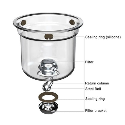 Automatic Water Separation Glass Teapot – One-Click Magnetic Filter for Perfect Strength Tea.