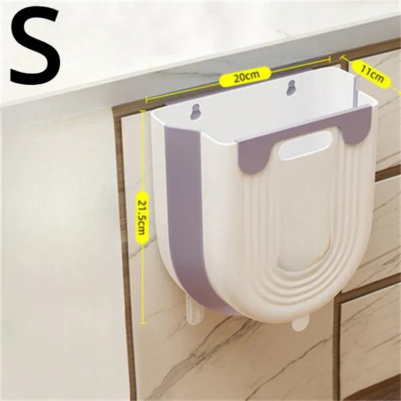Wall-Mounted Folding Trash Can – Save Floor Space & Stop Bending During Meal Prep.