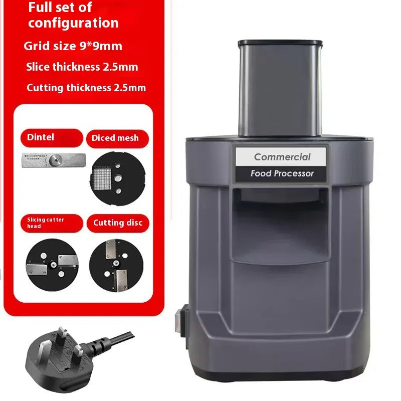 Electric Heavy-Duty Food Processor – Professional Grade Vegetable Cutter for Dicing & Slicing