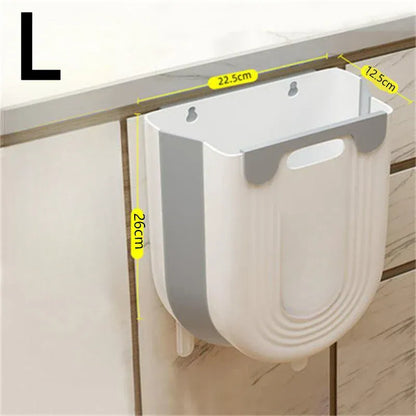 Wall-Mounted Folding Trash Can – Save Floor Space & Stop Leaning While Prepping Meals.