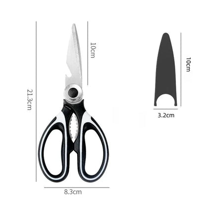 Multipurpose Strong Blade Kitchen Scissors – Effortless Meat & Chicken Bone Cutting with Ergonomic Grip