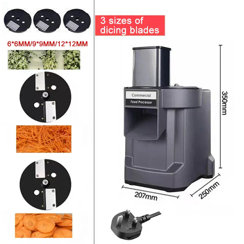 Electric Heavy-Duty Food Processor – Professional Grade Vegetable Cutter for Dicing & Slicing