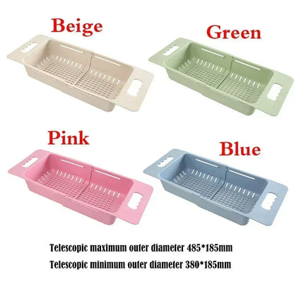 Multi-Functional Sink Drain Basket – Expandable Kitchen Organizer for Washing & Drying.