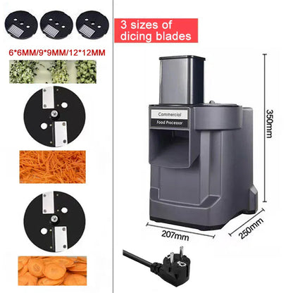 Electric Heavy-Duty Food Processor – Professional Grade Vegetable Cutter for Dicing & Slicing