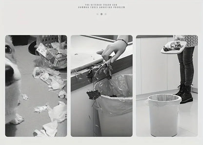 Space-Saving Wall-Mounted Folding Trash Can – Collapsible Kitchen Bin for Cabinet Doors.