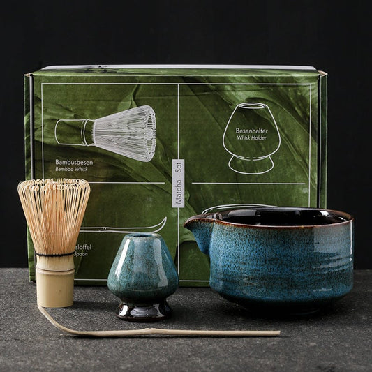 Japanese Kiln-Baked Matcha Tea Set – Traditional Ceramic Tea Ceremony Set