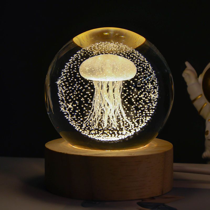 Luminous Starry Sky Moon Crystal Ball Night Lamp – Creative Projection Ambience Light, Unique Gift