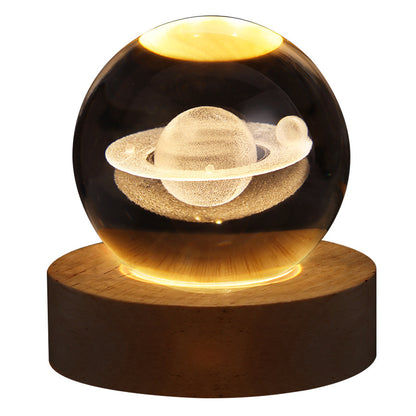 Luminous Starry Sky Moon Crystal Ball Night Lamp – Creative Projection Ambience Light, Unique Gift