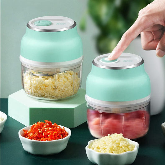 Portable Electric Mini Food Chopper – Garlic, Vegetable & Meat Cutter and Grinder
